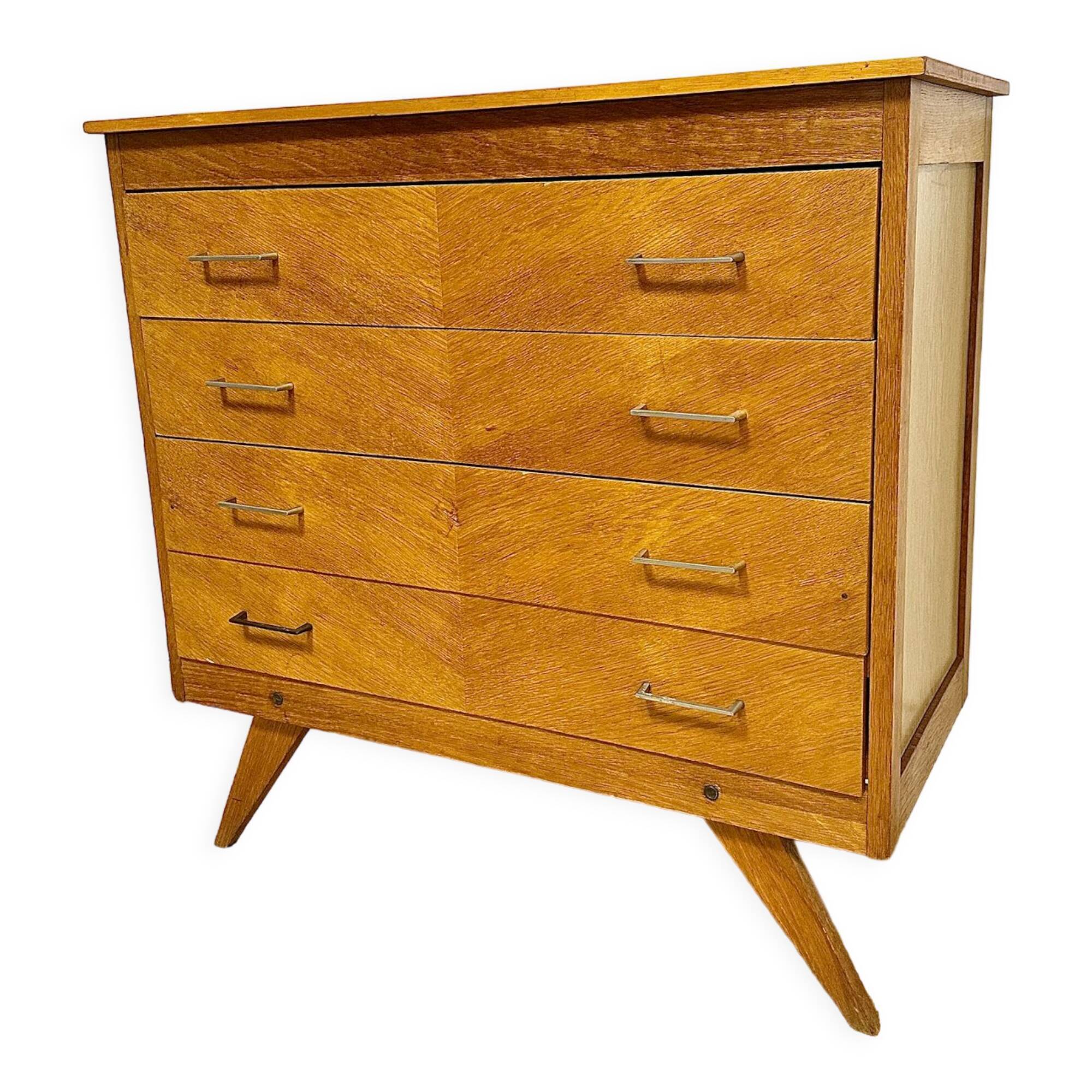 Vintage chest of drawers compass feet