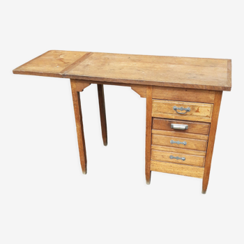 Bureau enfant en bois massif années 60