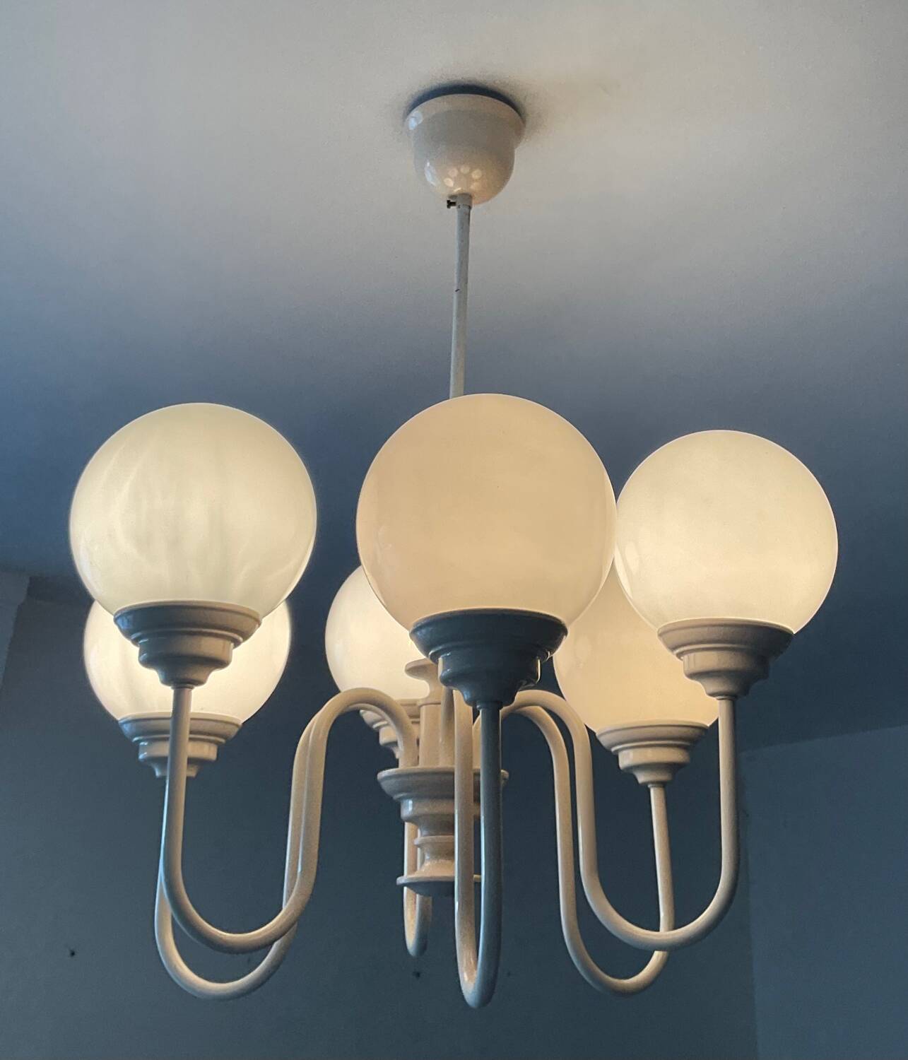 Lustre spoutnik Kaiser Leuchten, années 80