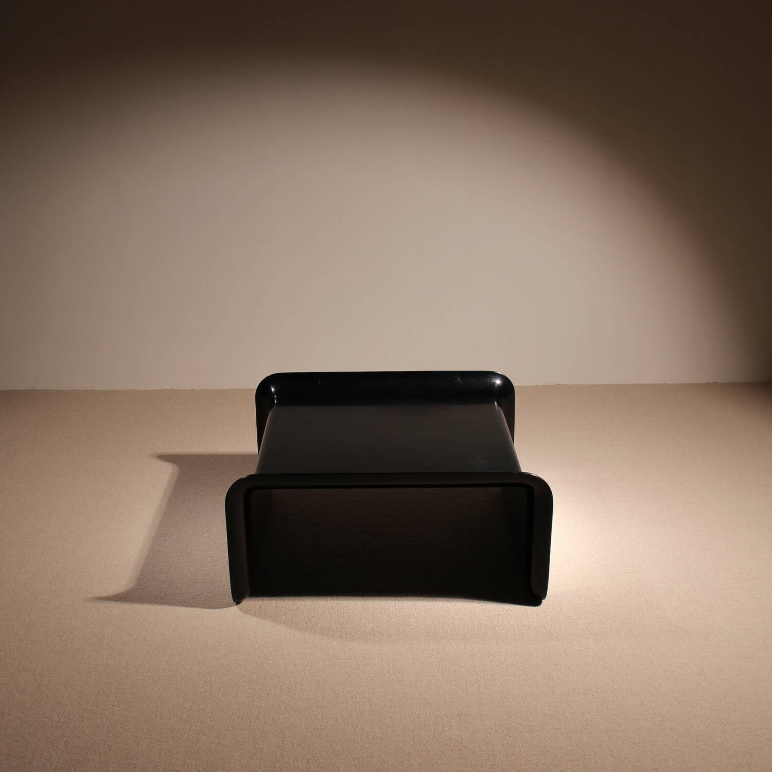 Black Fiberglass Coffee Table by Rosenthal | Germany 1970s