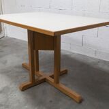 Rare set of 6 Baumann tables 1990, 80x120 and half moon 120cm