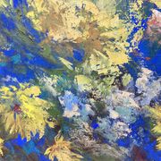 Huile sur toile fleurs G de Marco 50X60