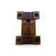 A small, rustic walnut wooden table, crafted from solid walnut wood, 1