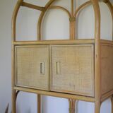 High shelf in vintage rattan