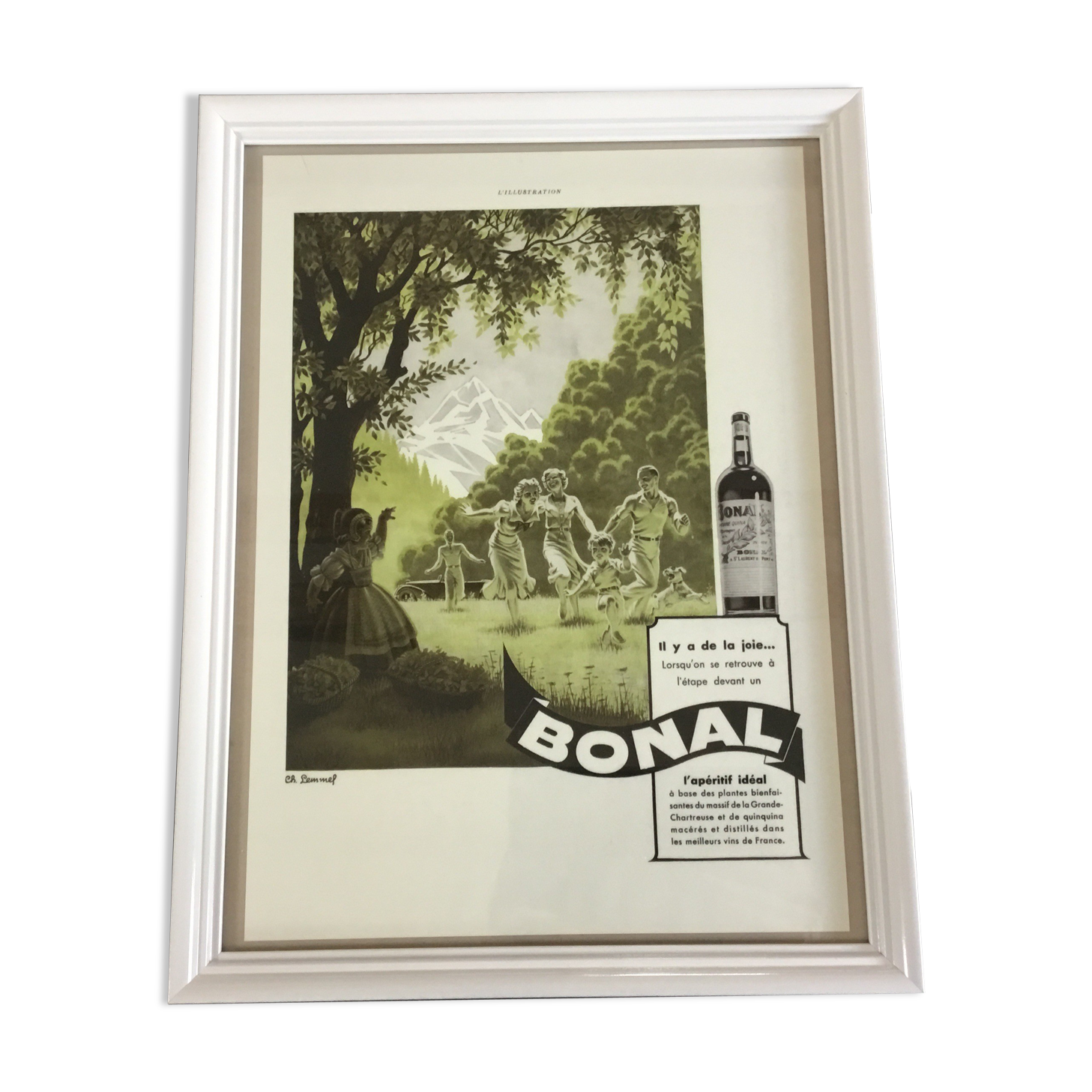 Bonal vintage advertising poster frame
