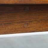 Antique English pine dining table for 6-8 people with oak base