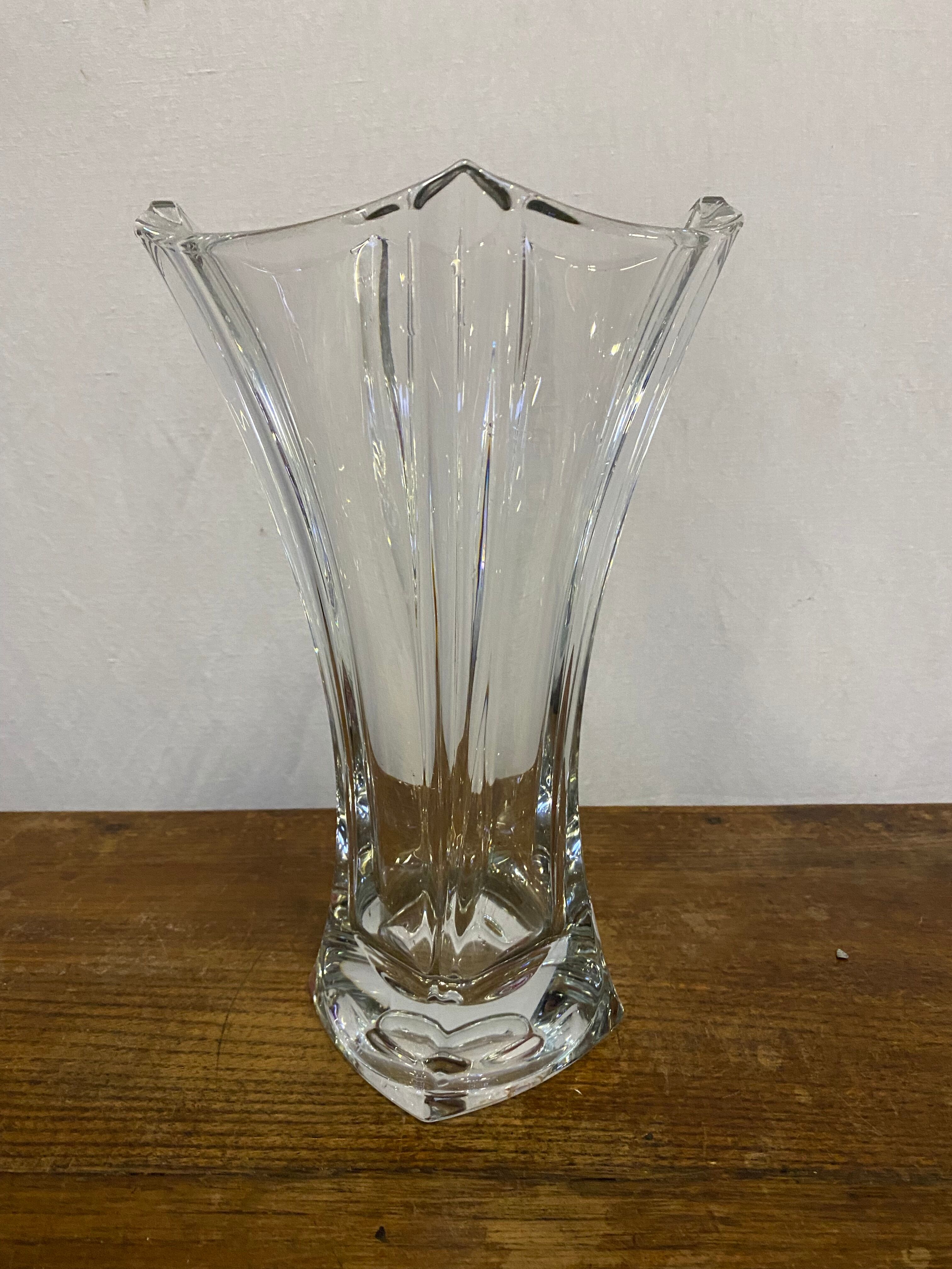 Crystal floral vase