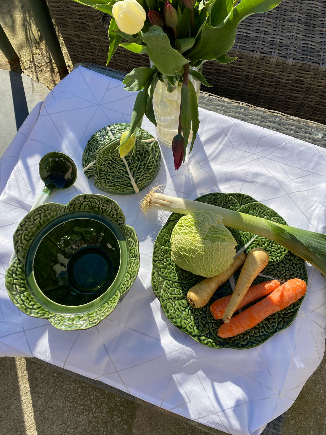 Barbotine soupière chou
