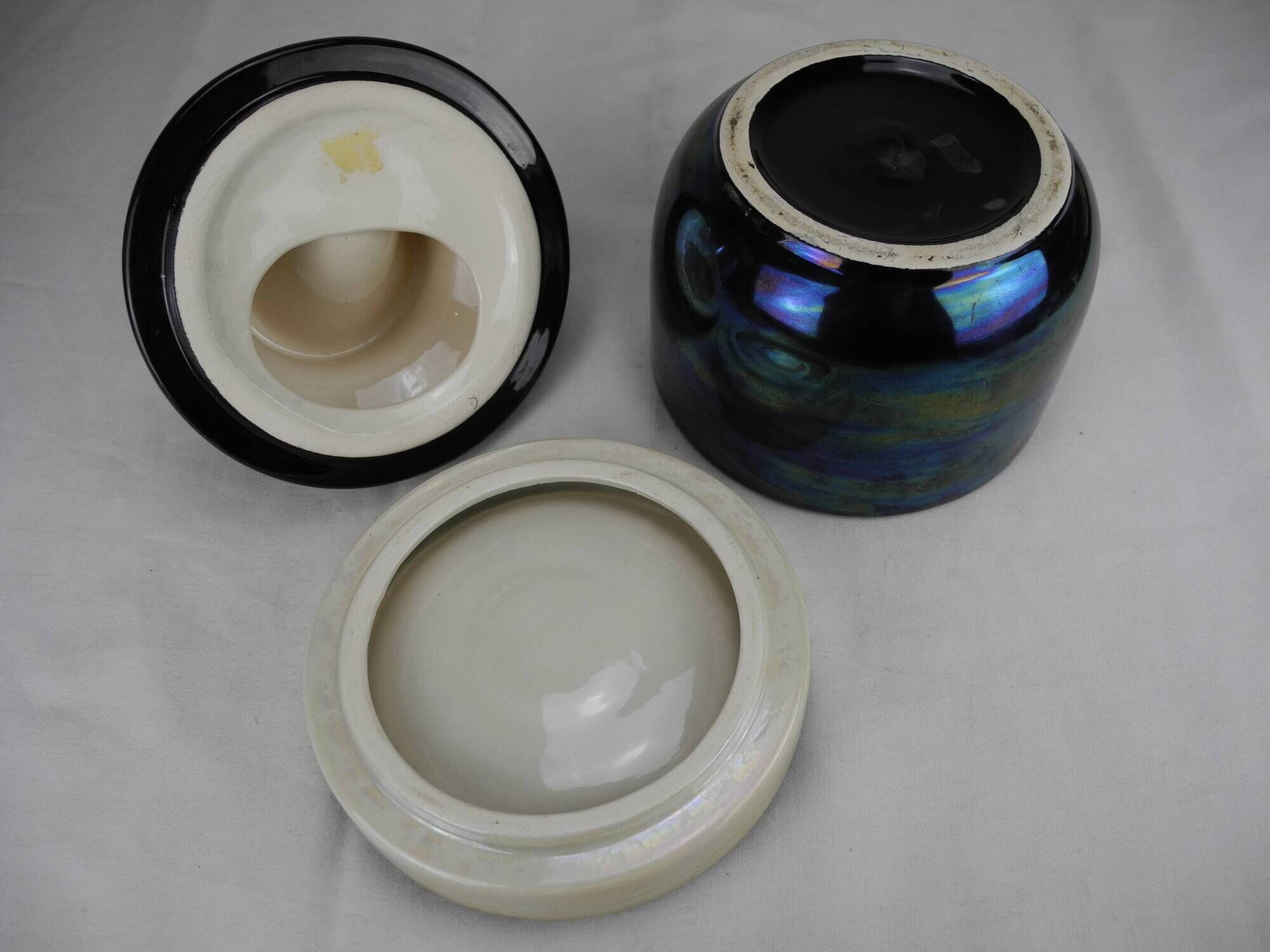 Old tobacco pot pipe holder ceramic vintage french tobacco pot 60s