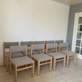 9 curly wool chairs