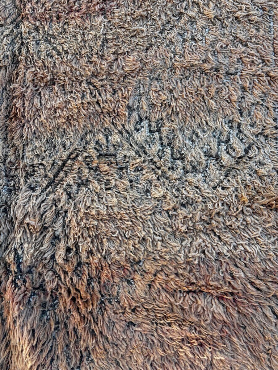 bohemian Berber carpet Boujad salmon in wool