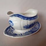 Gravy boat 'Burgenland' blue Villeroy & Boch Mettlach