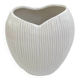 Vase graphique blanc strié