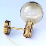 Brass and smoked glass wall lights Model V149 - Hans-Agne Jakobsson