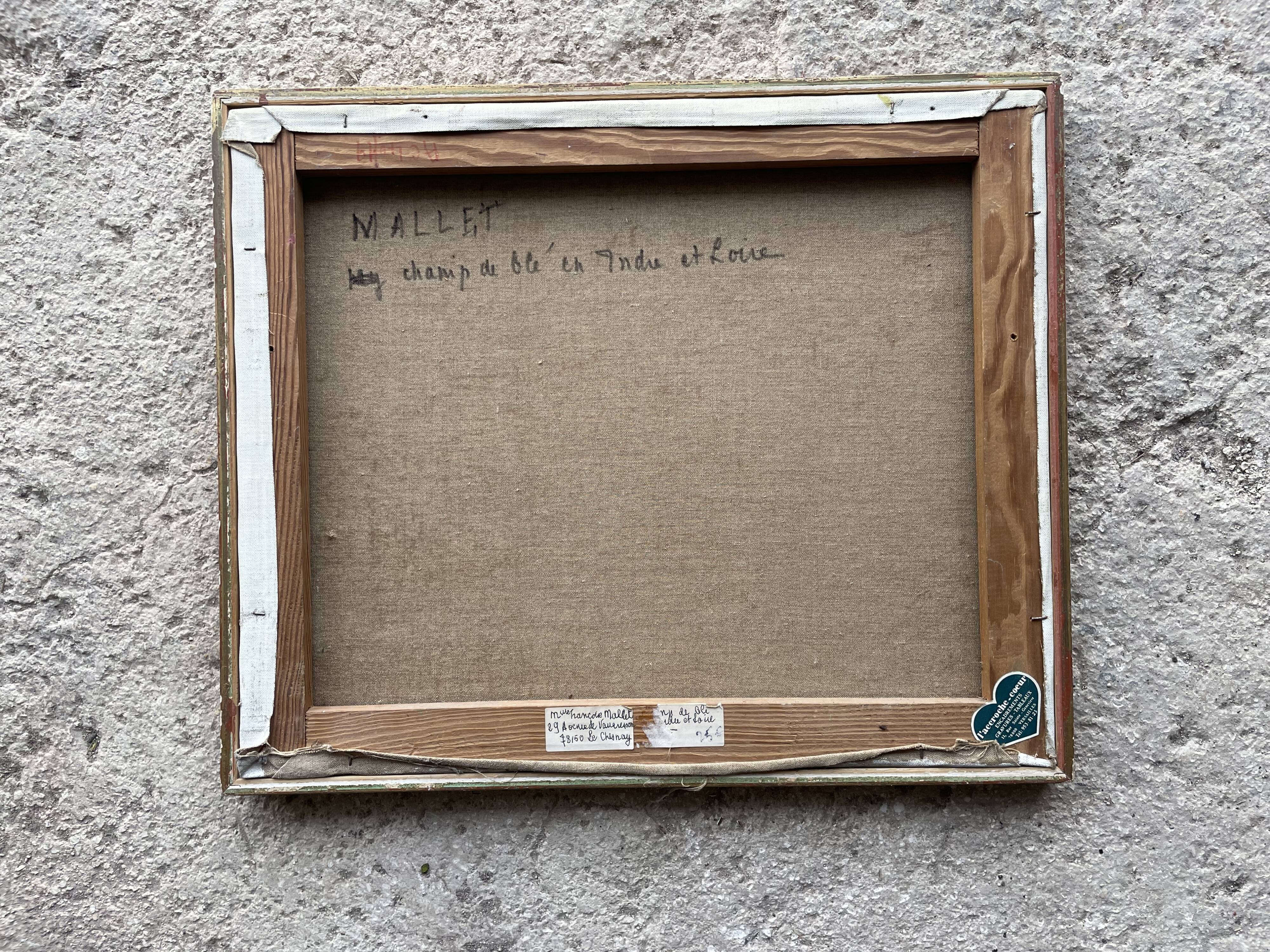 Old canvas, painting signed Mallet