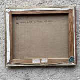 Old canvas, painting signed Mallet