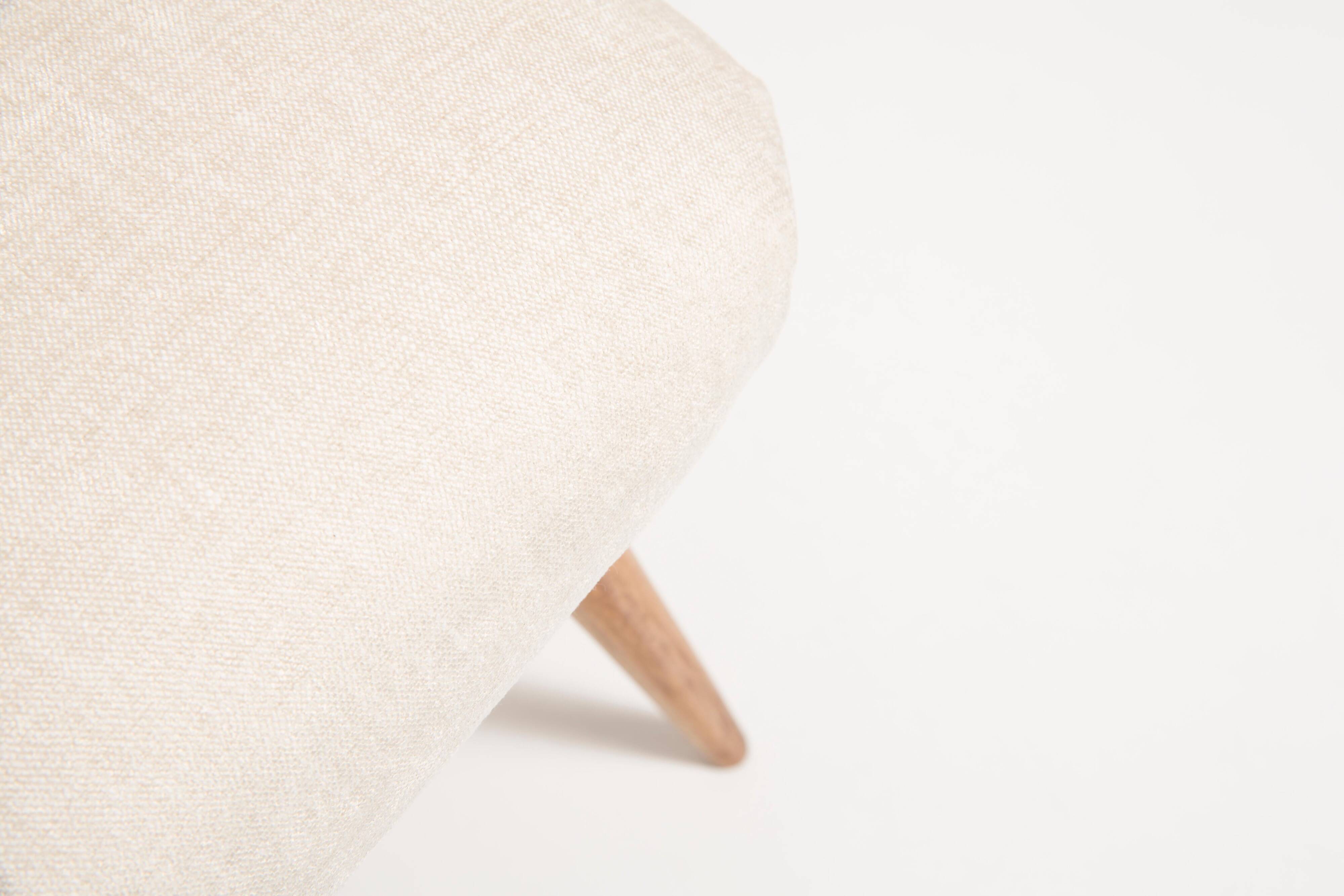 Light Beige Stool Mid-Century Modern, Europe, 1960s