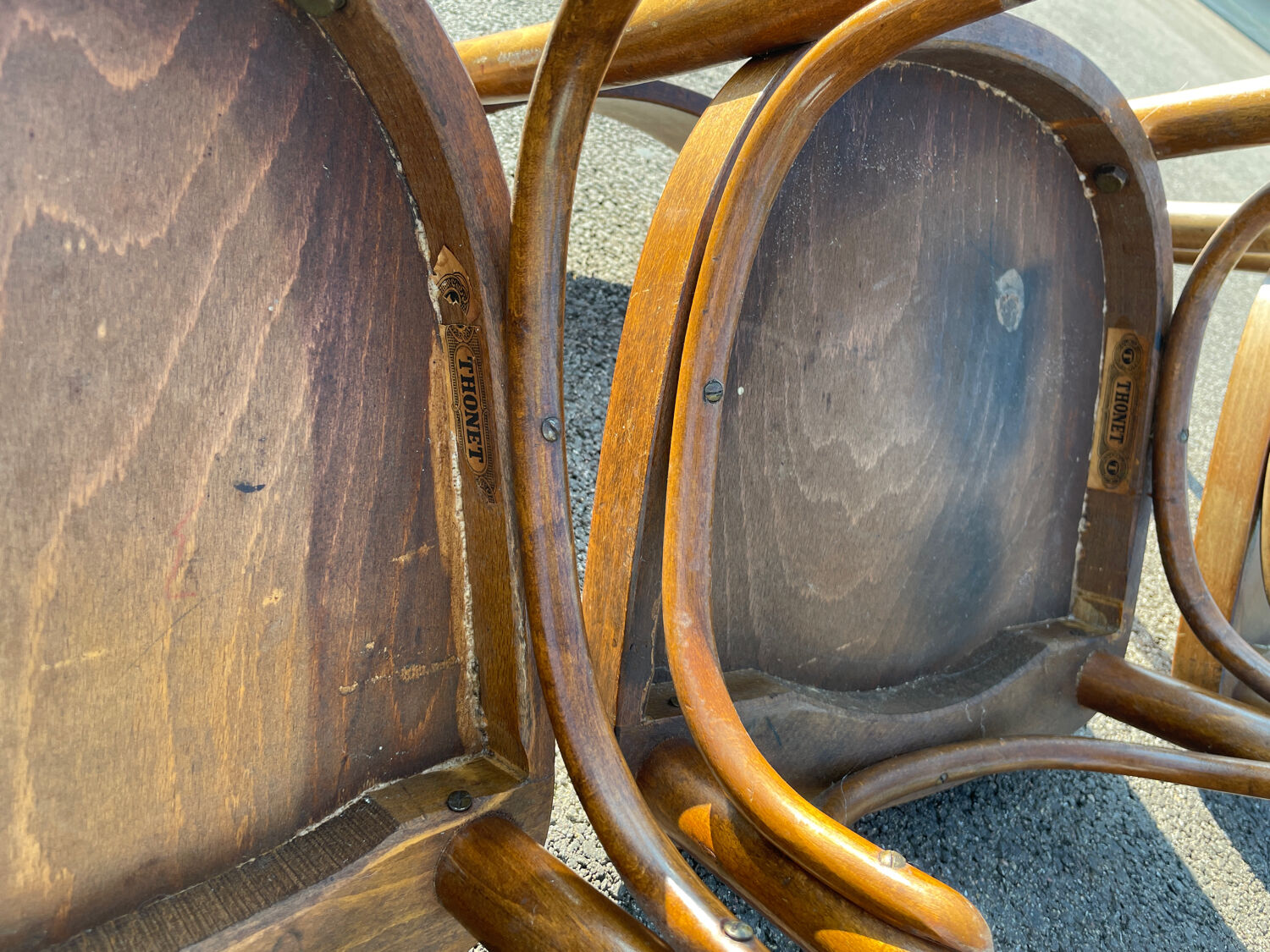 Lot de 4 chaises vintage Thonet de bistrot