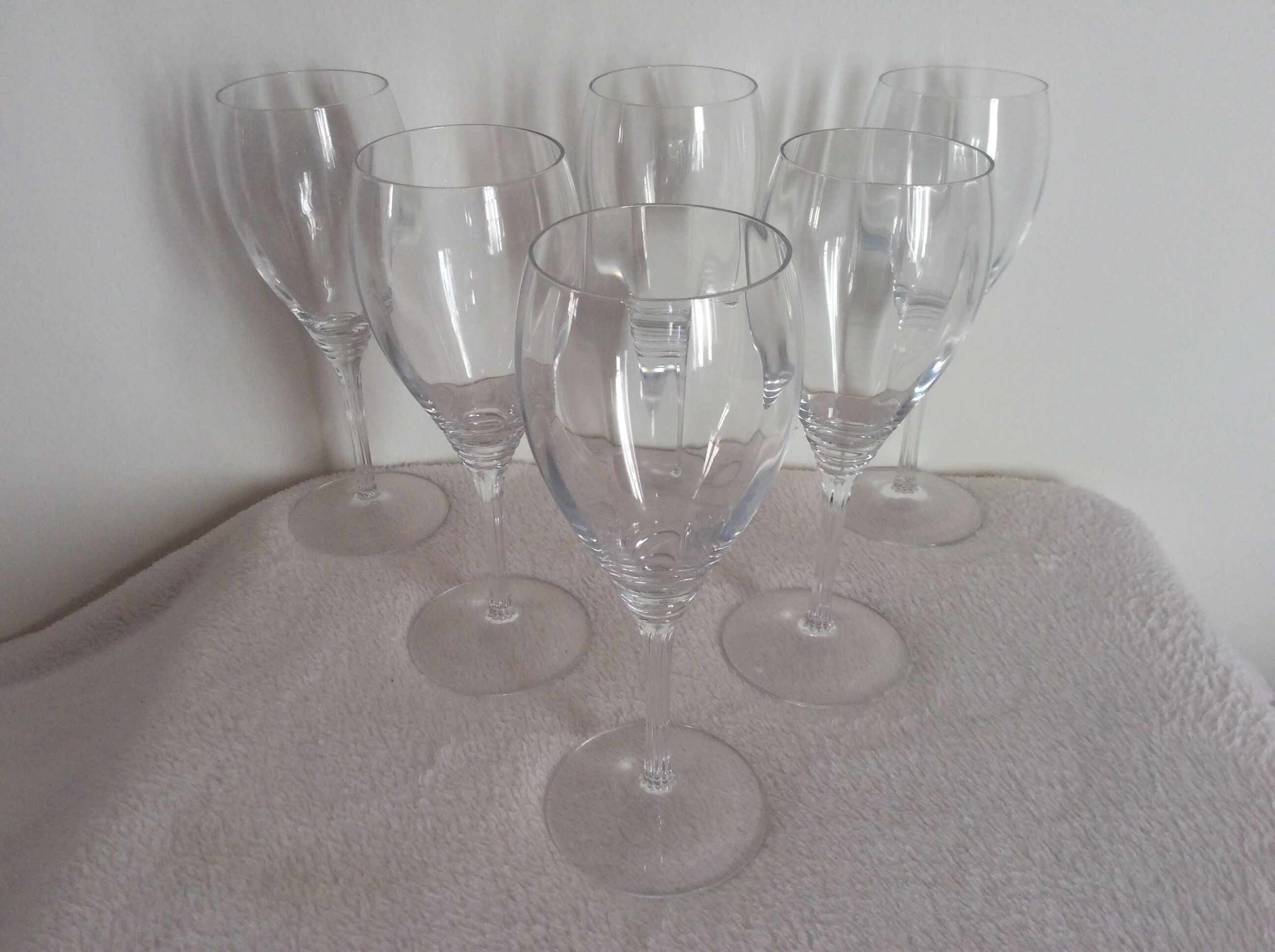 Lot of 6 water crystal of Arques glasses