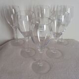 Lot of 6 water crystal of Arques glasses