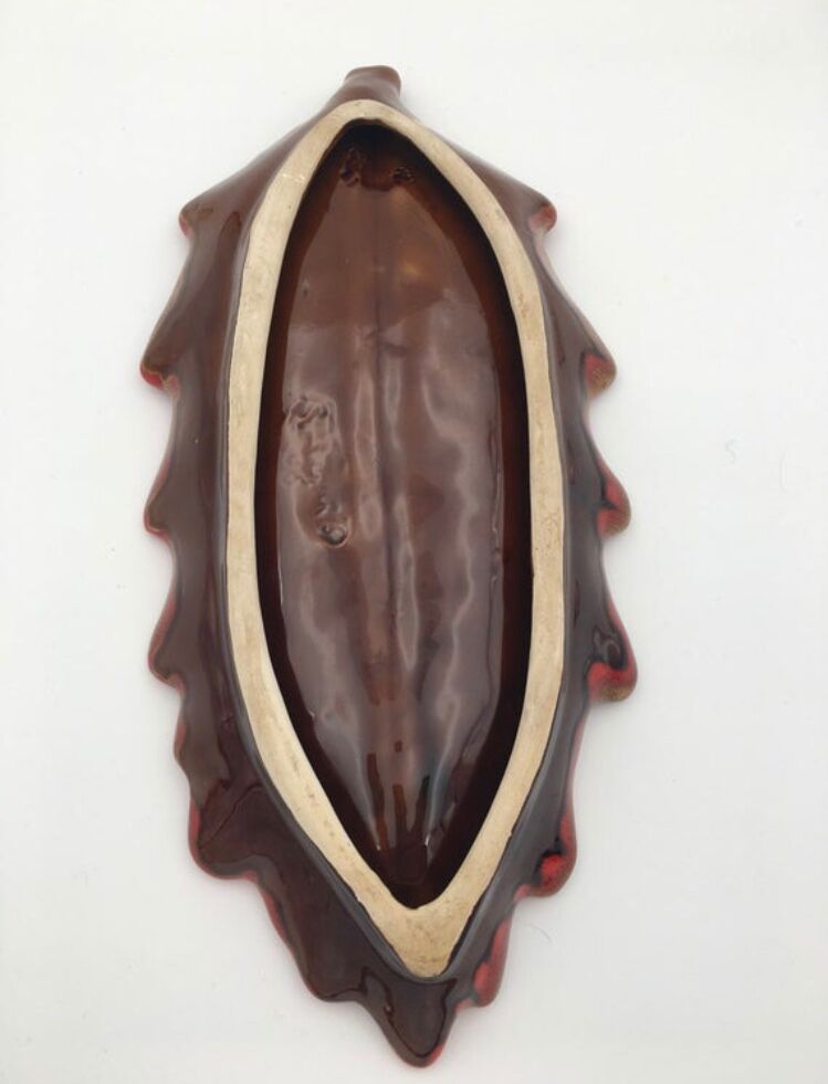 Glazed earthenware cup, signed Vallauris, France 1960s