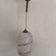 Vintage 1960 red and gold opaline pendant light - 16 x 11 cm