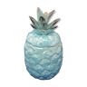 Pineapple-shaped candy, light blue porcelain, silver leaves