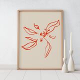 Botanical illustration giclee print, 50x70