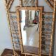 Bamboo rattan mirror design 1960 Chinoiserie