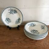 Lot of 9 old dessert plates