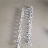 10 hexagonal glass knife holders