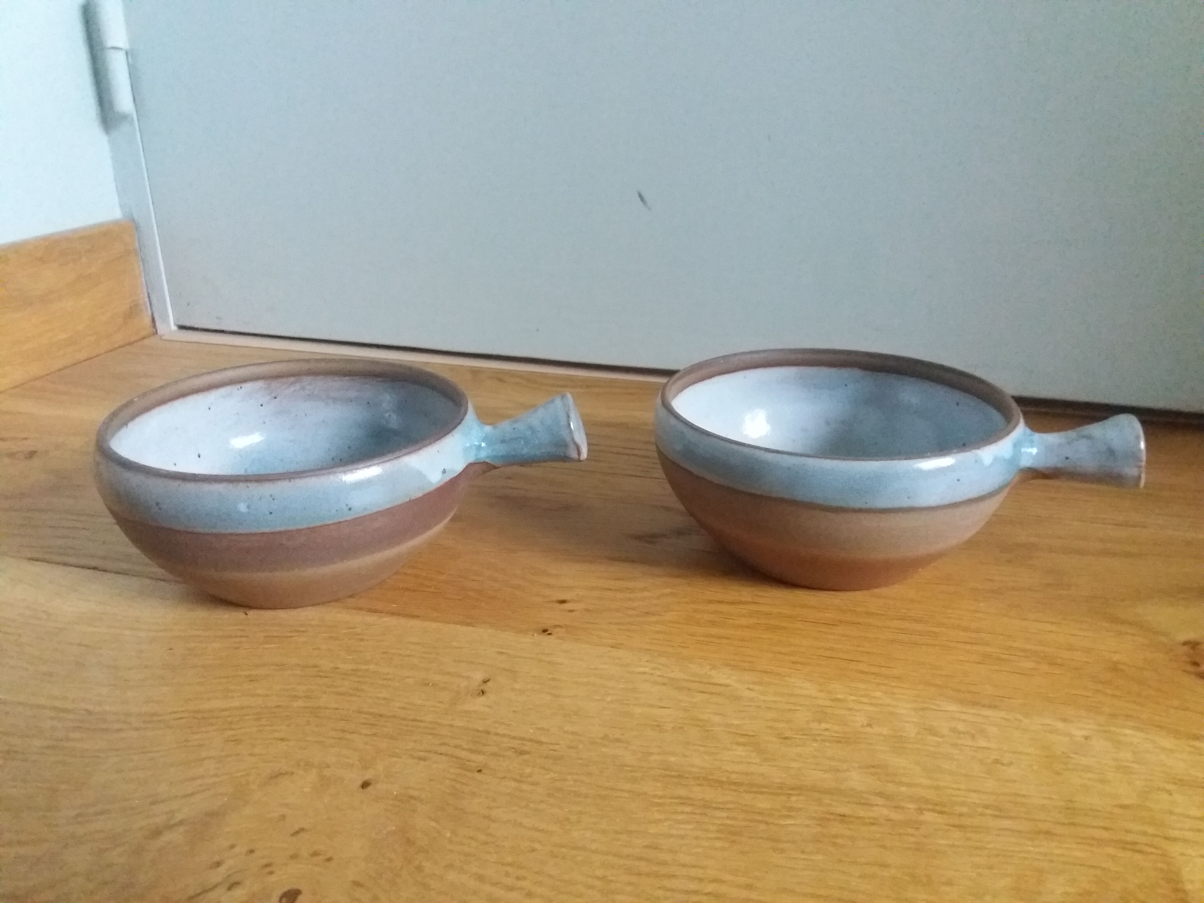 2 stoneware bowls Roger Jacques Saint Amand en Puisaye