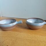 2 stoneware bowls Roger Jacques Saint Amand en Puisaye
