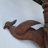 Antique lamp or candlestick, hand-carved, turned wood, Renaissance style