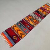 Old Turkish narrow Kilim Runner 250x44 cm shabby chic, vintage kelim