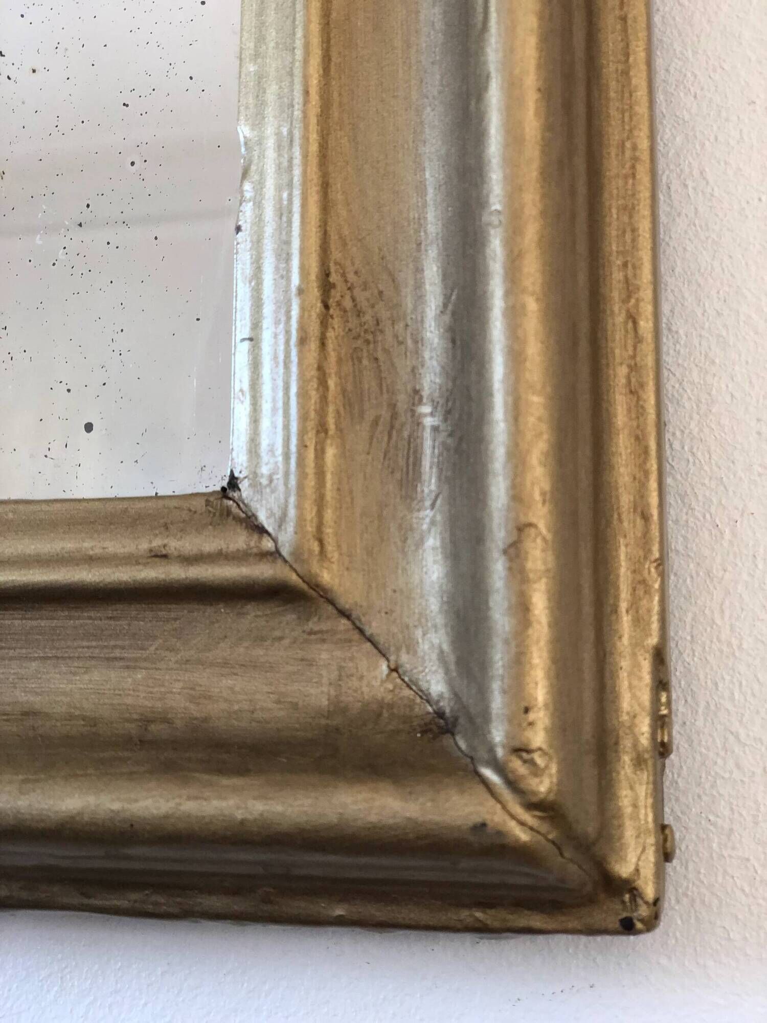 Antique French Louis Philippe full length mirror – gold, late 19th century
