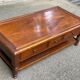 Solid cherry coffee table with 3 drawers in Louis Philippe style, 1980.