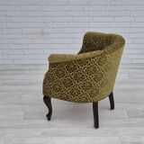 1950s, Danish lounge chair, reupholstered, green furniture fabric.