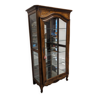 Louis XV style Bresse walnut display case