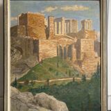 Peinture l’acropole d’Athènes 1934