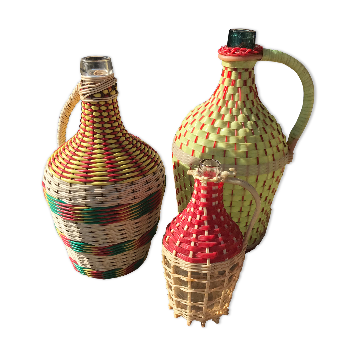 Lot of 3 scoubidou canisters