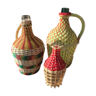 Lot of 3 scoubidou canisters