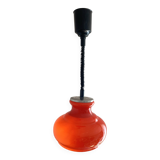 Suspension extensible en opaline et chrome, années 70