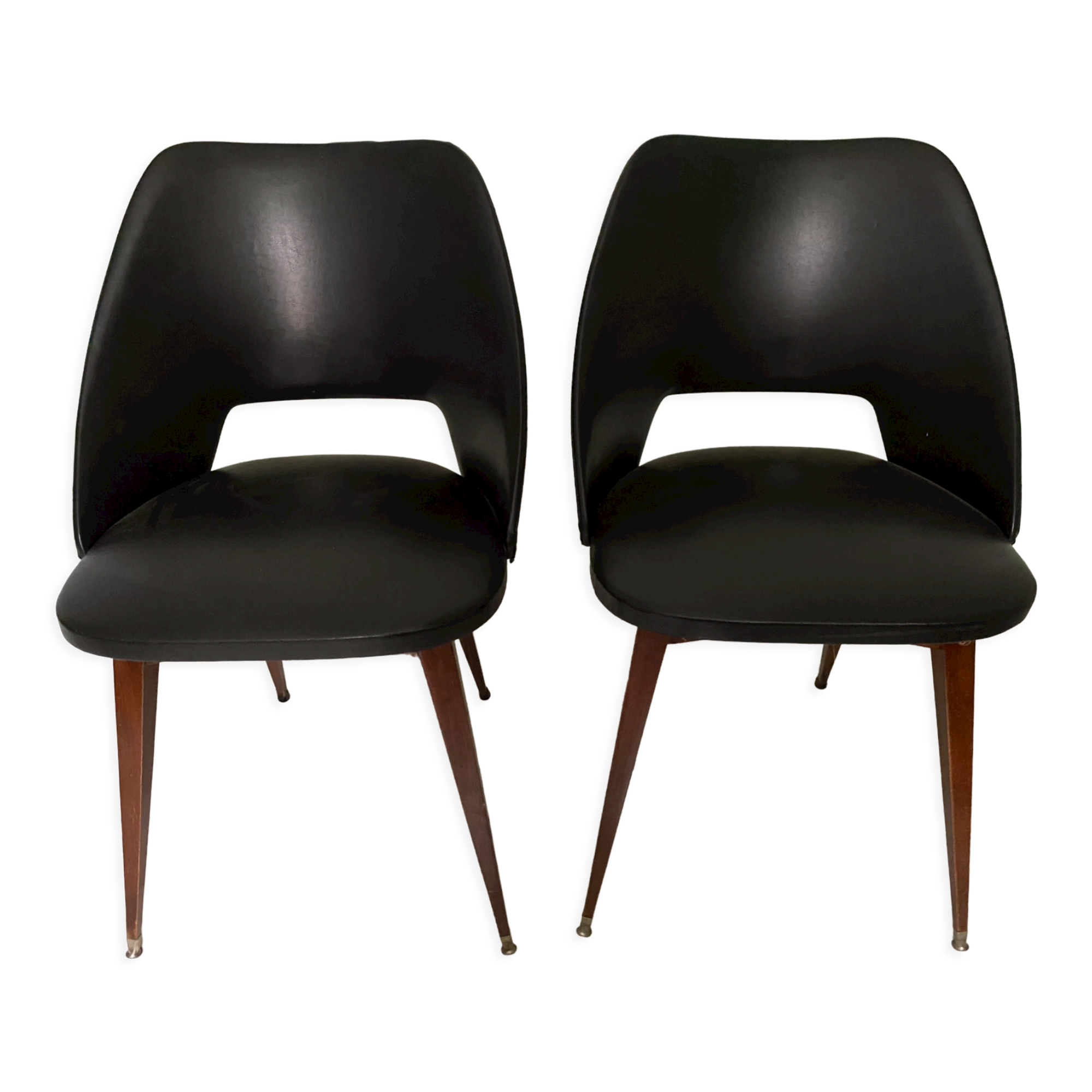 Pair of tonneau chairs
