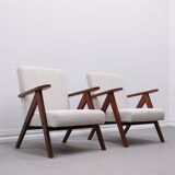 Mid Century Easy Chair Model B - 310 Var in Ivory Buckle