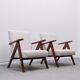 Mid Century Easy Chair Model B - 310 Var in Ivory Boucle