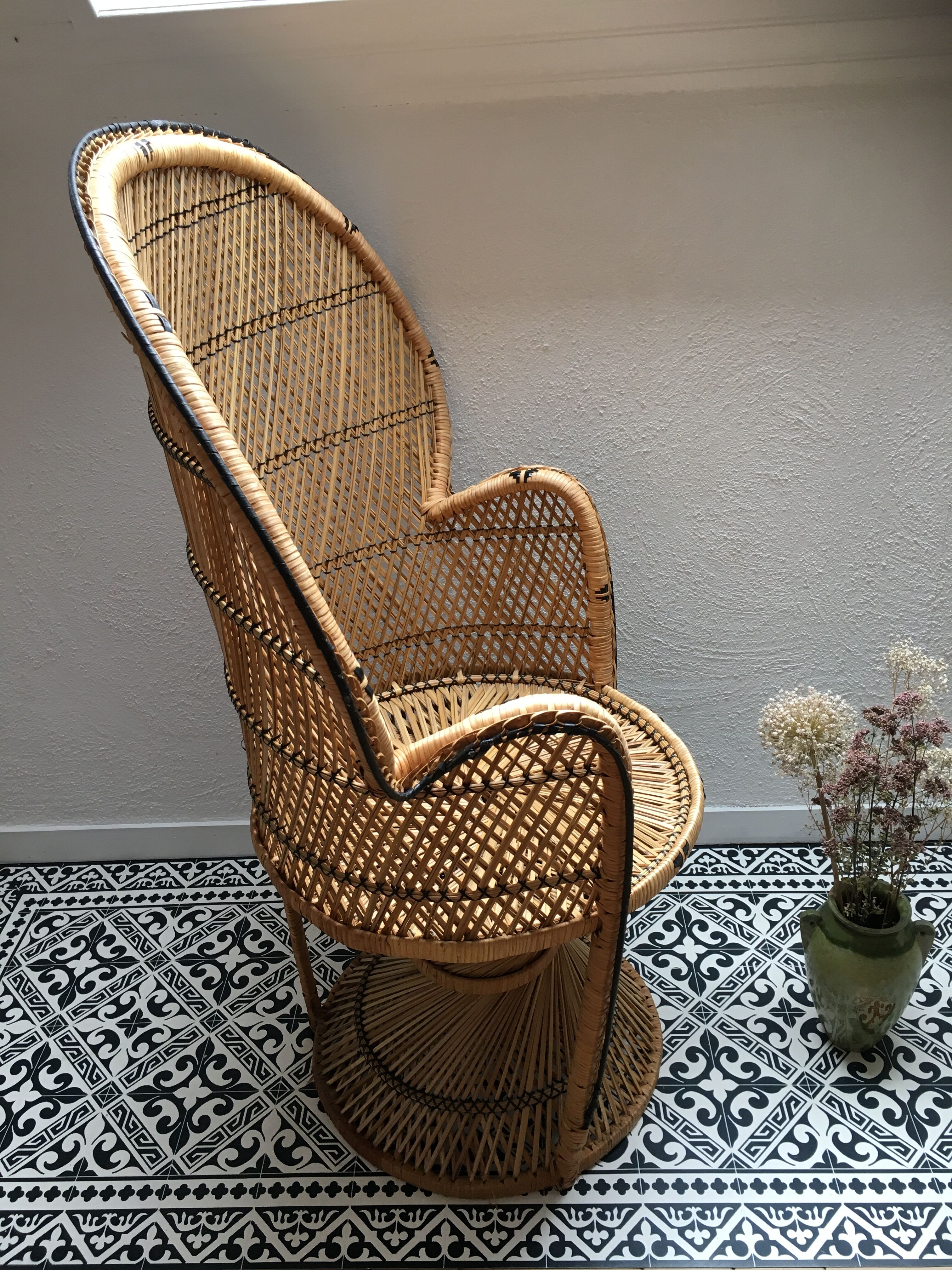 Armchair in rattan style emmanuelle