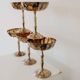 Coupes à champagne vintage en argent plaqué avec intérieur plaqué or — ensemble de 5