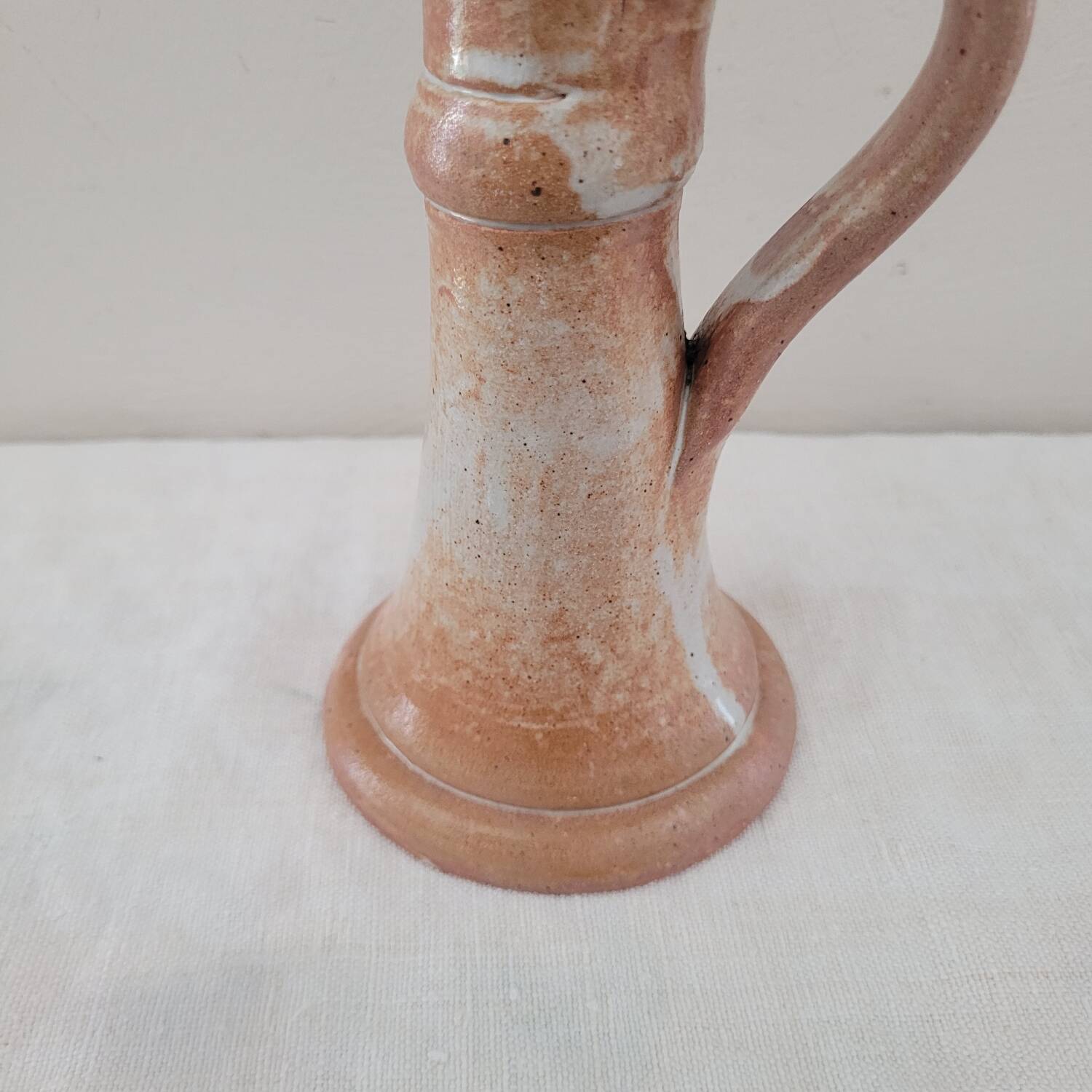 ​Bougeoir Artisanal en Terre Cuite Brute – Circa 1970