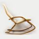 Fauteuil à bascule en contreplaqué restauré du milieu du siècle par L. Volak pour Drevopodnik Holesov, années 1960